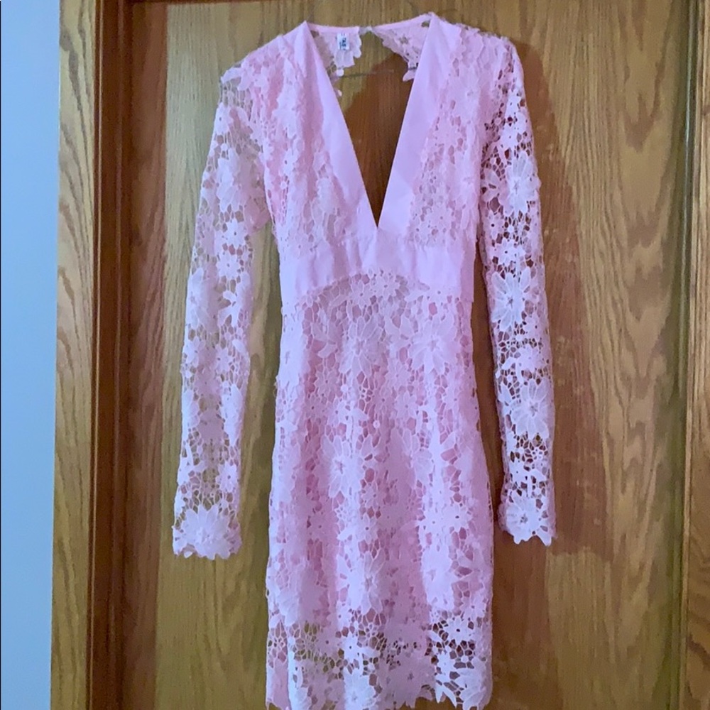 Pretty pink lace dress